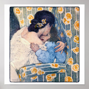 Affiche Hug et Kiss, Jessie Willcox Smith