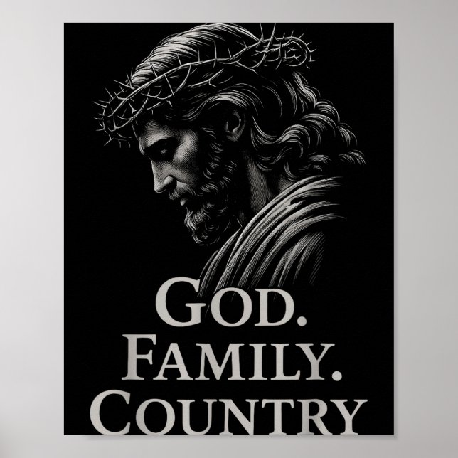 Affiche Hugvyn Dieu Famille Pays Jésus Foi Chrétienne Mi (Devant)
