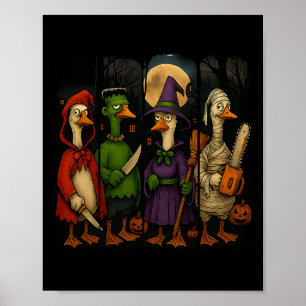 Affiche Hugvyn Halloween Goose Horreur Éffrayante Oie fant