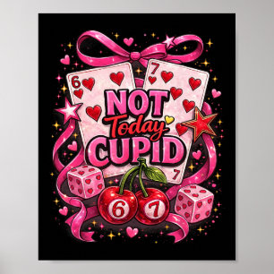 Affiche Hugvyn Pas aujourd'hui Cupidon Anti Saint-Valentin