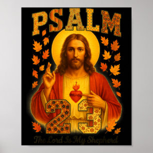 Affiche Hugvyn Psaume 23 Le Seigneur Est Mon Berger Foi Au
