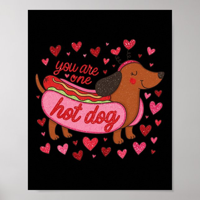 Affiche Hugvyn Tu Es Un Chien De Saint-Valentin Chaud Dach (Devant)