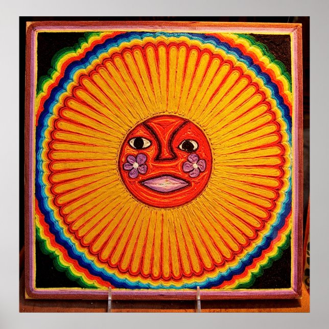 Affiche Huichol String Art, Mexique Grande photo sur toile (Devant)