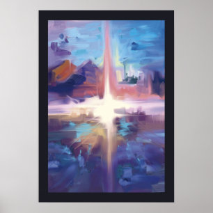 Affiche Huile Abstraite