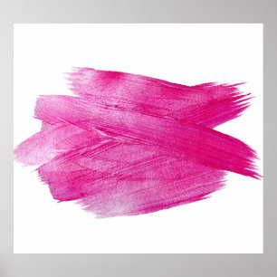 Affiche Huile rose chatoyante : Aquarelle Abstraite