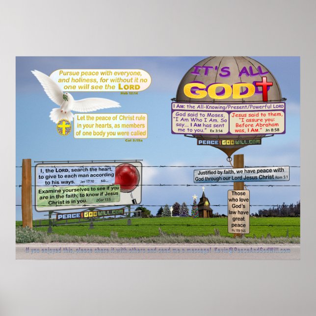 Affiche Huit Versets De La Bible À Vivre ! (Devant)