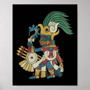 Affiche Huitzilopochtli Aztec Dieu Aztec Mythologie Maya S