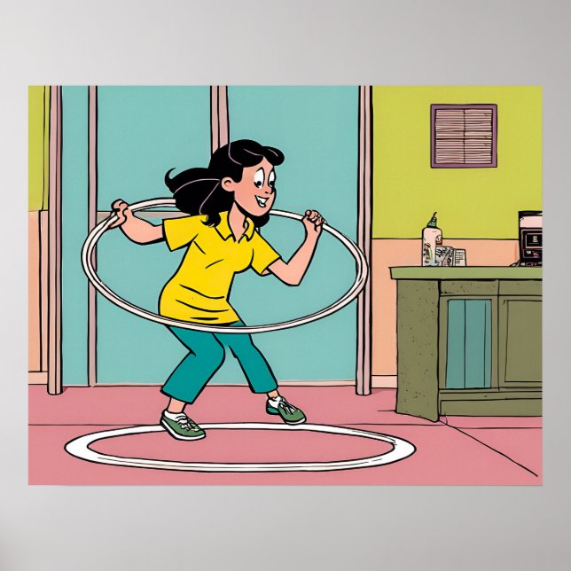 Affiche Hula Hoop - Jouets pour enfants (Devant)