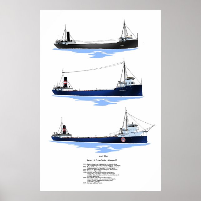 Affiche Hull 306 Histoire du cargo des Grands Lacs (Devant)