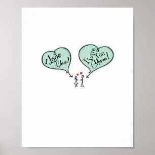 Affiche Humains Je T'aime Je T'aime Plus Style Ludique