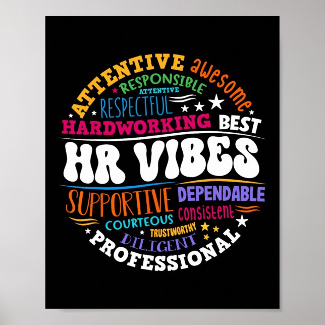 Affiche Human Resources Hr Vibes Analyst Employee Apprecia (Devant)