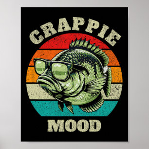 Affiche Humeur de crapet amusante Rétro pêche Papa sarcast