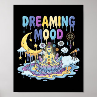 Affiche Humeur de rêve Chakra Lotus Astral Méditation Yoga