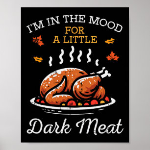 Affiche Humeur de Thanksgiving Viande Noire Jour de la din