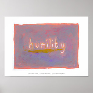 Affiche Humilité - peinture simple fraîche art