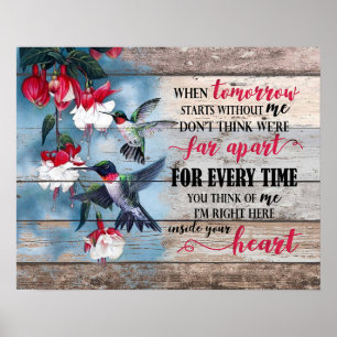 Affiche Hummingbird Je suis ici à l'intérieur du mémorial 