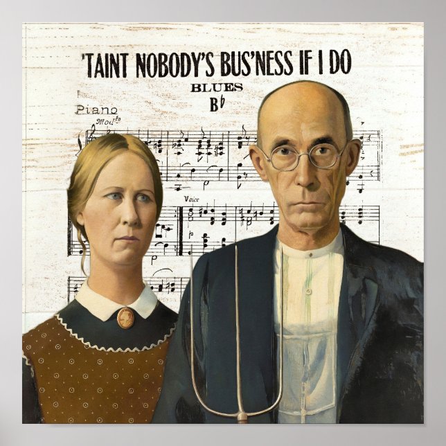 Affiche humoristique American Gothic (Devant)