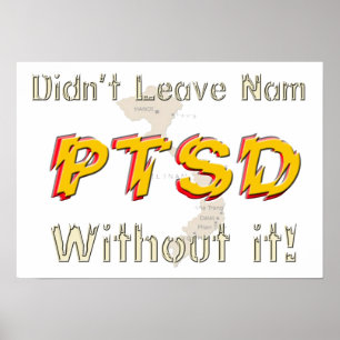Affiche humoristique militaire de PTSD