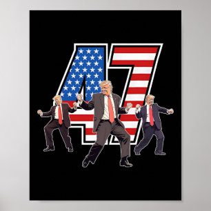 Affiche Humoristique Trump Danseuse De Victoire Trump Dans