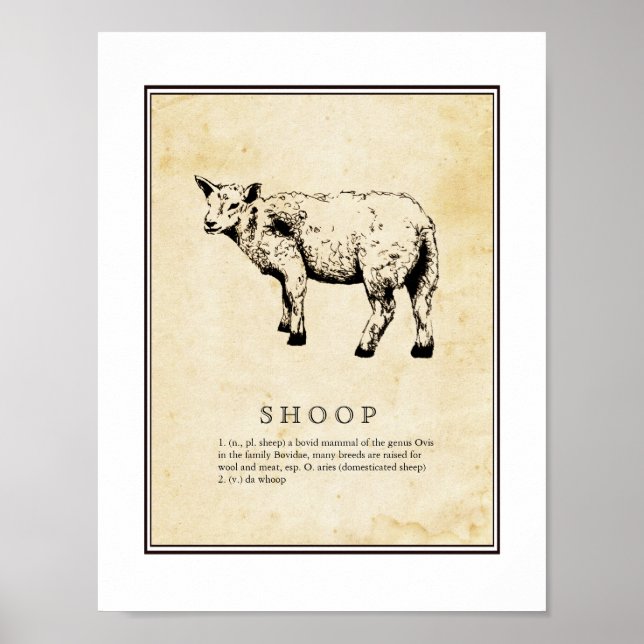 Affiche Humorous Scientific Illustration - Shoop (Sheep) (Devant)