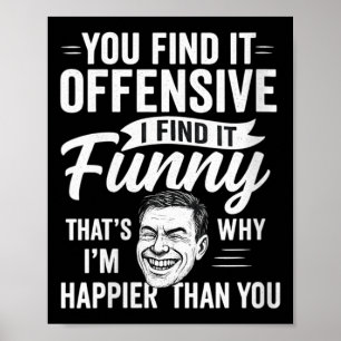 Affiche Humour Adulte Féminin Sarcastique et Offensant Joy