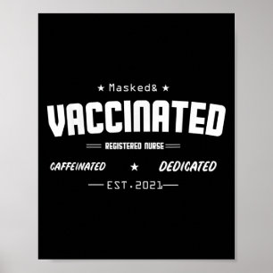 Affiche Humour amusant vacciné Citation graphique Nu enreg