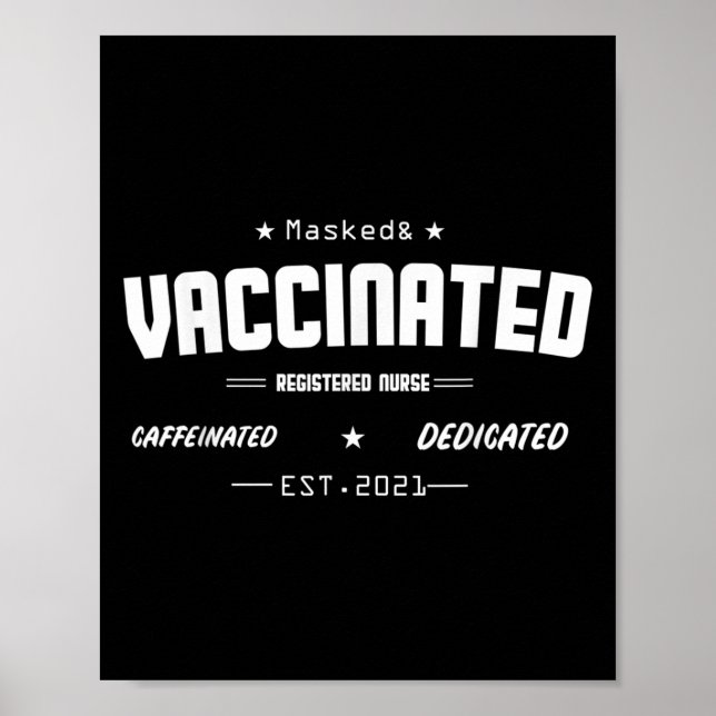 Affiche Humour amusant vacciné Citation graphique Nu enreg (Devant)