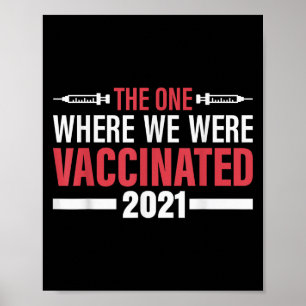 Affiche Humour amusant vacciné Citation graphique Vacciné 
