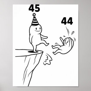 Affiche Humour Anniversaire Enfants 45 Ans 45ème Fête Né 1