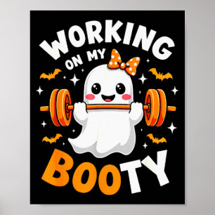 Affiche Humour Boo Travaille Mon Fessier Gym Fitness Hallo