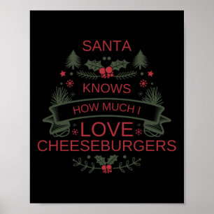 Affiche Humour Chemise De Noël 2025 Cheeseburgers Pour Com