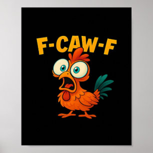 Affiche Humour Corbeau drôle F-Caw-F Gothique