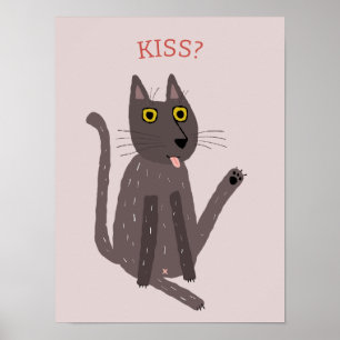 Affiche Humour de chat drôle