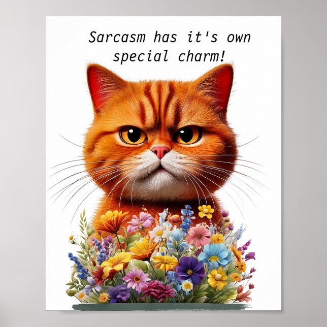 Affiche Humour de chat — SARCASM (Devant)
