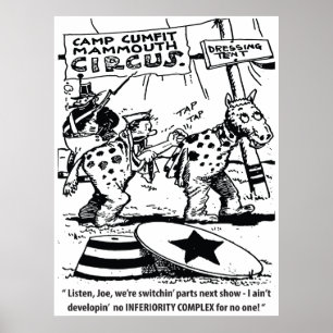 Affiche Humour de cirque, pas de complexe d'infériorité, d