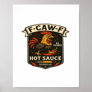 Affiche Humour de corbeau drôle gothique F-Caw-F