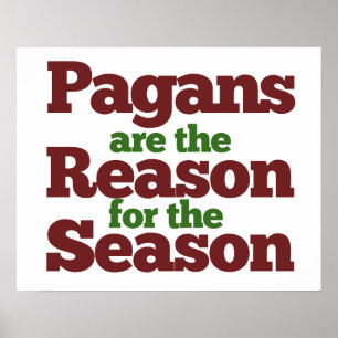 Affiche Humour de la saison des fêtes de Pagans
