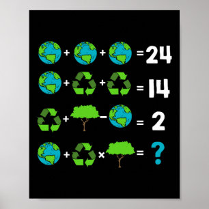 Affiche Humour De L'Enseignant Math Jour De La Terre Ordre