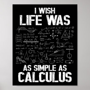 Affiche Humour de maths drôle, Blague de calcul, Je souhai