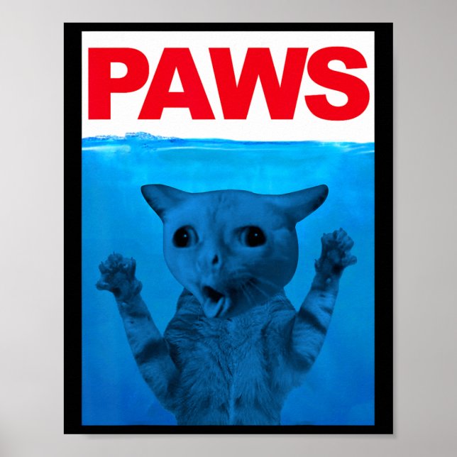 Affiche Humour de mème de chat de pattes Funny Kitty Lover (Devant)