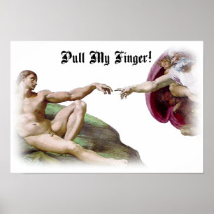 Affiche Humour de Pet Qui Sent le Doigt