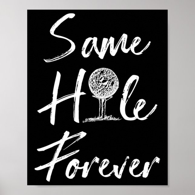 Affiche Humour de relation de golf drôle même trou pour to (Devant)
