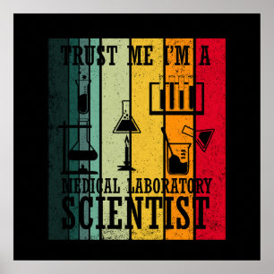 Affiche Humour de technicien de laboratoire médical scient