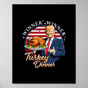 Affiche Humour de Thanksgiving Trump Drôle Trump Gagnant G