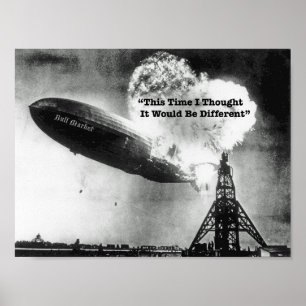 Affiche Humour d'écroulement du marché Bull