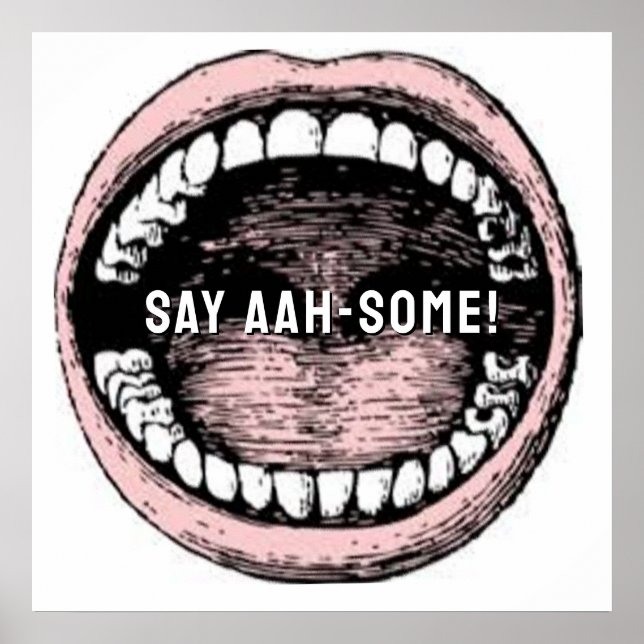 Affiche Humour dentaire dentiste (Devant)