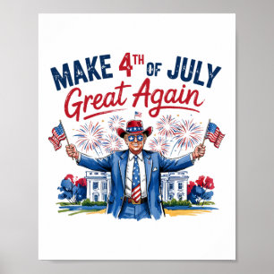 Affiche Humour Drôle Trump Faire 4 Juillet Grand De Nouvea