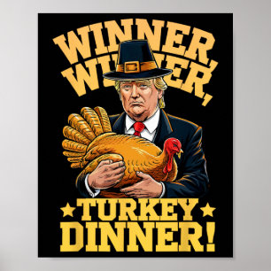 Affiche Humour Drôle Trump Gagnant Dîner Dîner Turquie
