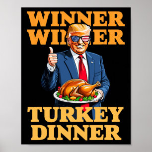 Affiche Humour Drôle Trump Gagnant Dîner Dîner Turquie