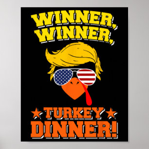 Affiche Humour Drôle Trump Gagnant Dîner Dîner Turquie